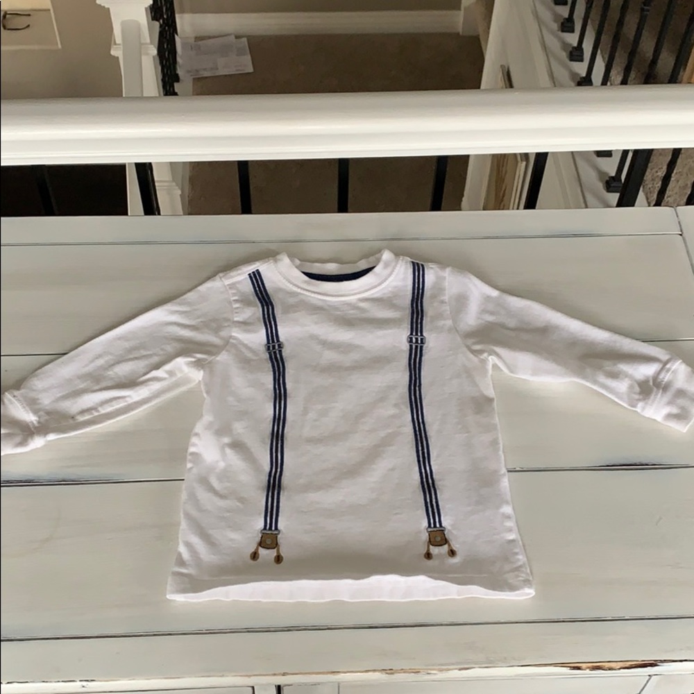 Boys Gymboree suspenders shirt
